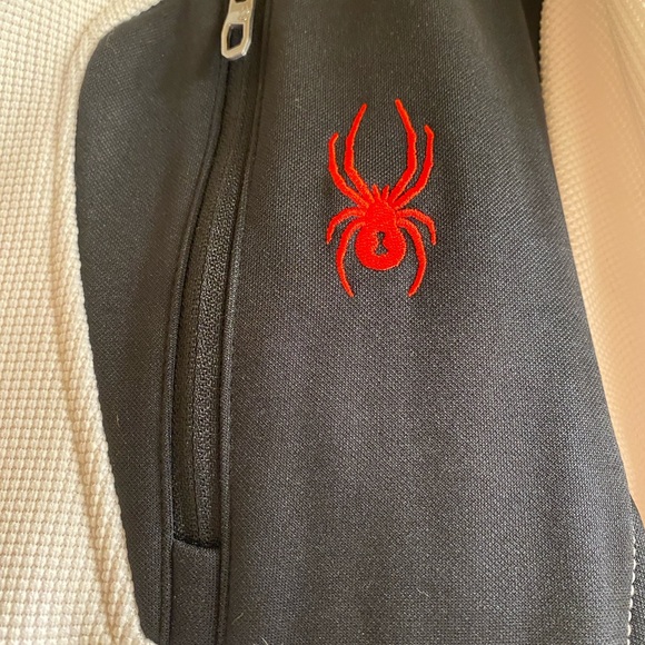 Spyder White and Black Zip-Up Jacket with Red Accents - Picture 4 of 5